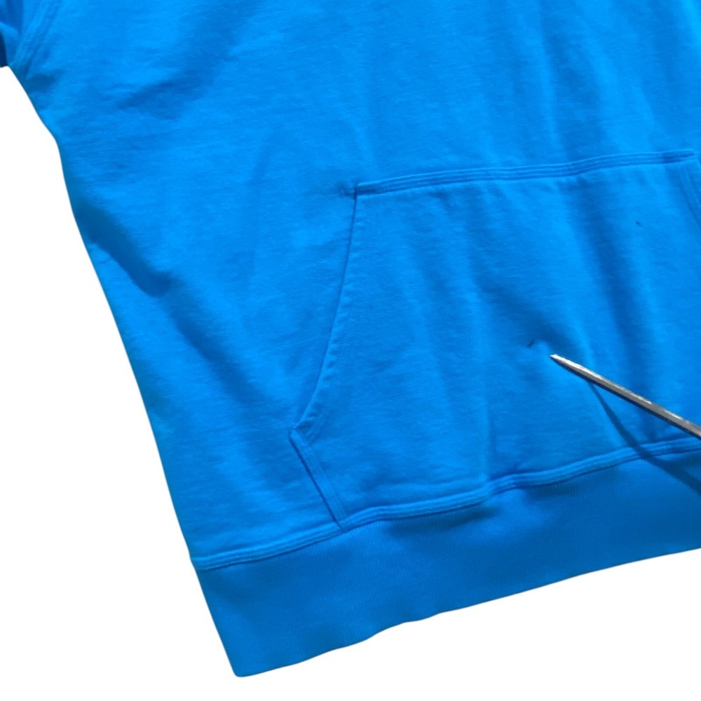 Champion Men's Blue Long Sleeve Legacy Neon Spray-Powerblend Logo Sweatshirt - Picture 4 of 8